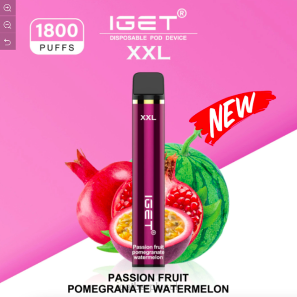 IGET Sale | IGET XXL - 1800 PUFFS Passionfruit Pomegranate Watermelon