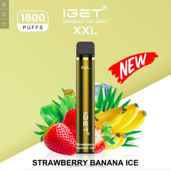 IGET Vape Discount | IGET XXL - 1800 PUFFS Strawberry Banana Ice