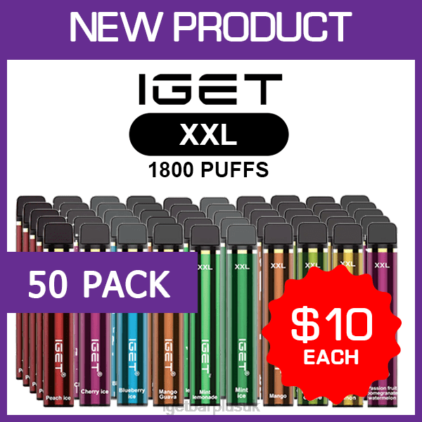 IGET Vape London | IGET XXL - 1800 PUFFS - 50 PACK