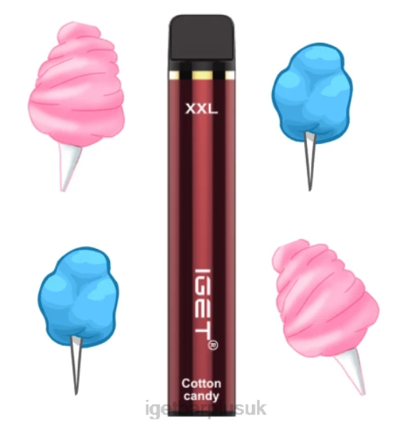 IGET Vape UK | IGET XXL - 1800 PUFFS Cotton Candy