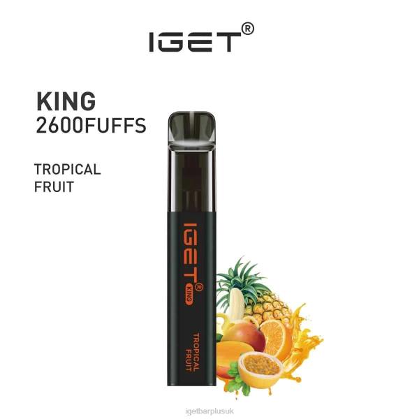 IGET Disposable Vape UK | IGET KING - 2600 PUFFS Tropical Fruit