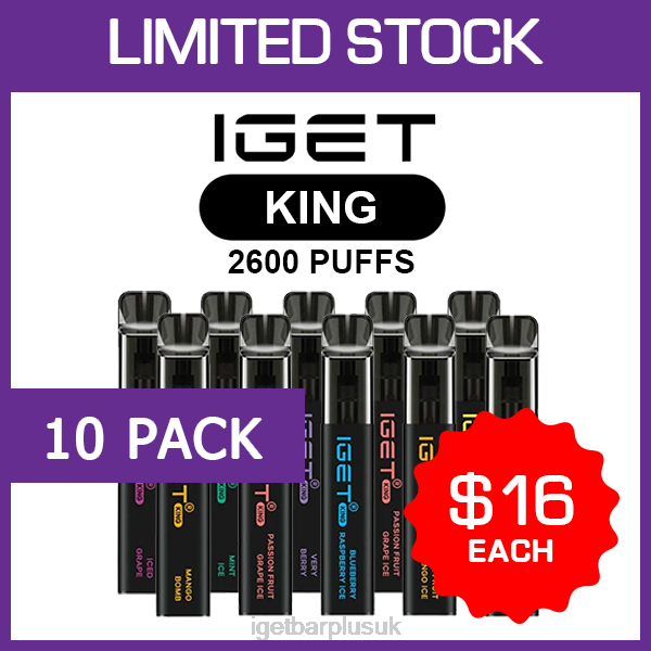 IGET Sale | IGET KING - 2600 PUFFS - 10 PACK