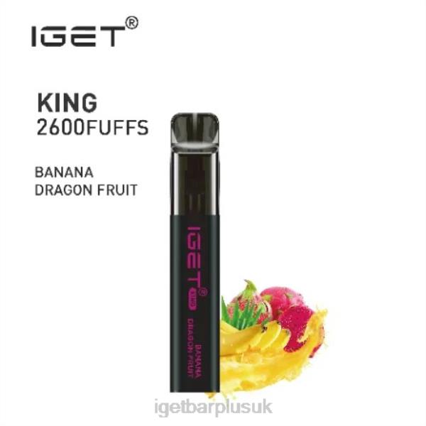 IGET Vapes UK Wholesale | IGET KING - 2600 PUFFS Banana Dragon Fruit IGET Vapes UK Wholesale | IGET KING - 2600 PUFFS Banana Dragon Fruit