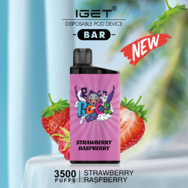 IGET Bar UK | IGET BAR - 3500 PUFFS Strawberry Raspberry