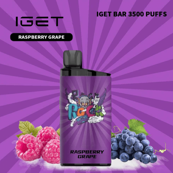 IGET Bar Vape UK | IGET BAR - 3500 PUFFS Raspberry Grape