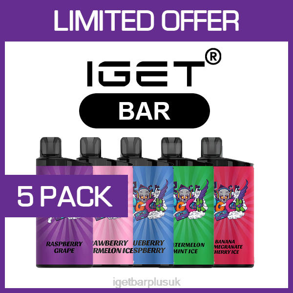 IGET Disposable Vape UK | IGET BAR - 3500 PUFFS - 5 PACK