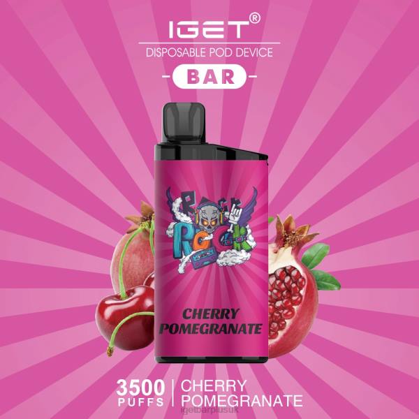 IGET Disposable Vape UK | IGET BAR - 3500 PUFFS Cherry Pomegranate