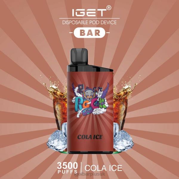 IGET Disposable Vape UK | IGET BAR - 3500 PUFFS Cola Ice