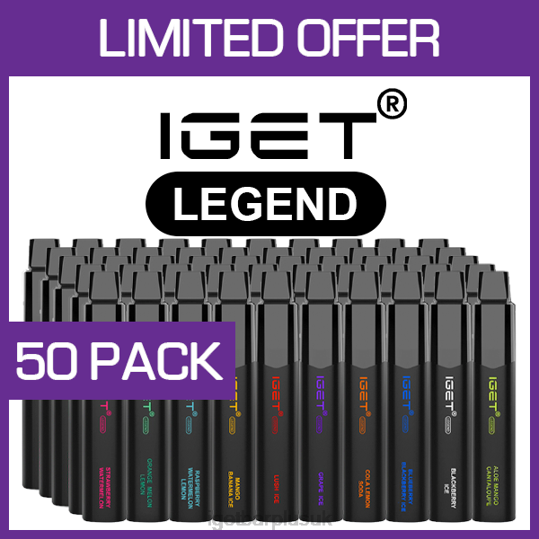 IGET Bar London | IGET LEGEND - 4000 PUFFS - 50 PACK