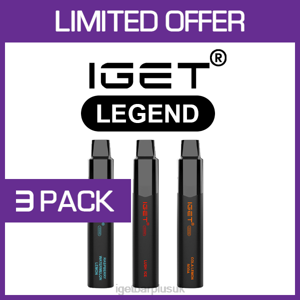 IGET Bar UK | IGET LEGEND - 4000 PUFFS - 3 PACK