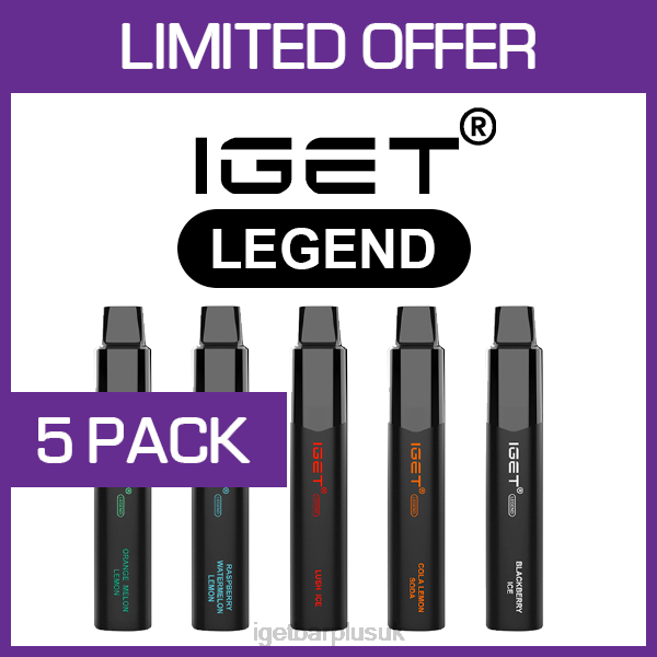 IGET Bar Vape UK | IGET LEGEND - 4000 PUFFS - 5 PACK