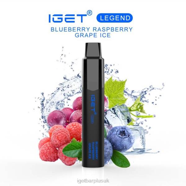 IGET Bar Vape UK | IGET LEGEND - 4000 PUFFS Blueberry Raspberry Grape Ice IGET Bar Vape UK | IGET LEGEND - 4000 PUFFS Blueberry Raspberry Grape Ice