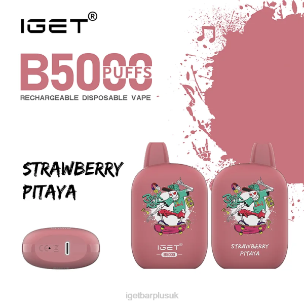 IGET Vape London | IGET B5000 Strawberry Pitaya