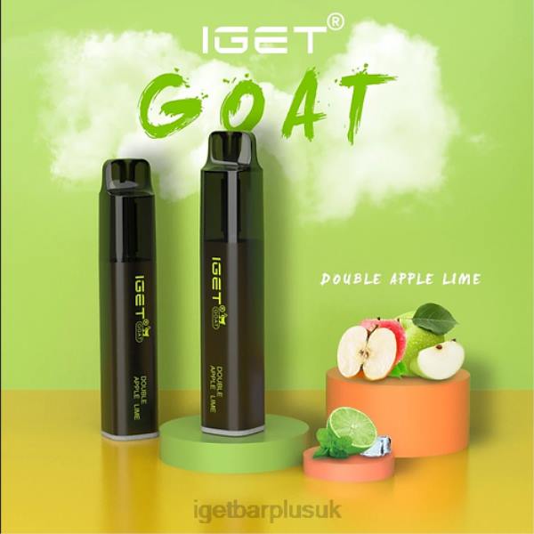 Online IGET Vapes | IGET GOAT - 5000 PUFFS Double Apple Lime