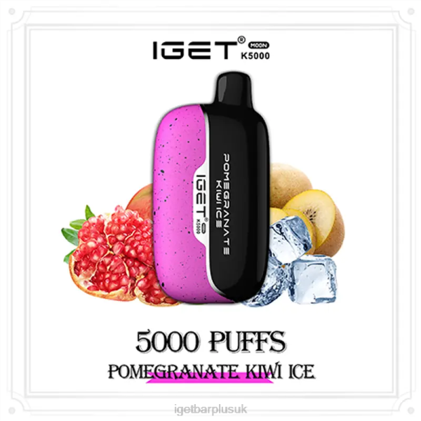 IGET Bar London | IGET Moon 5000 Puffs Pomegranate Kiwi Ice