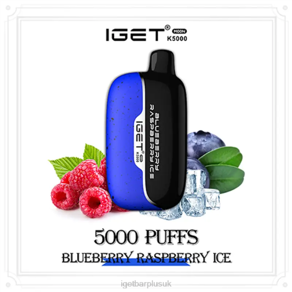 IGET Vape London | IGET Moon 5000 Puffs Blueberry Raspberry Ice