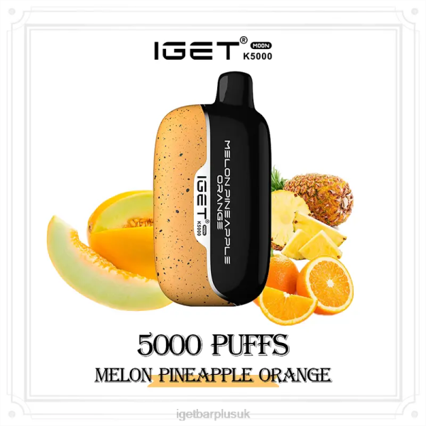 IGET Vape London | IGET Moon 5000 Puffs Melon Pineapple Orange