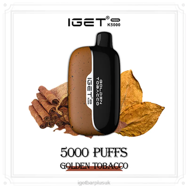 IGET Vape UK | IGET Moon 5000 Puffs Golden Tobacco