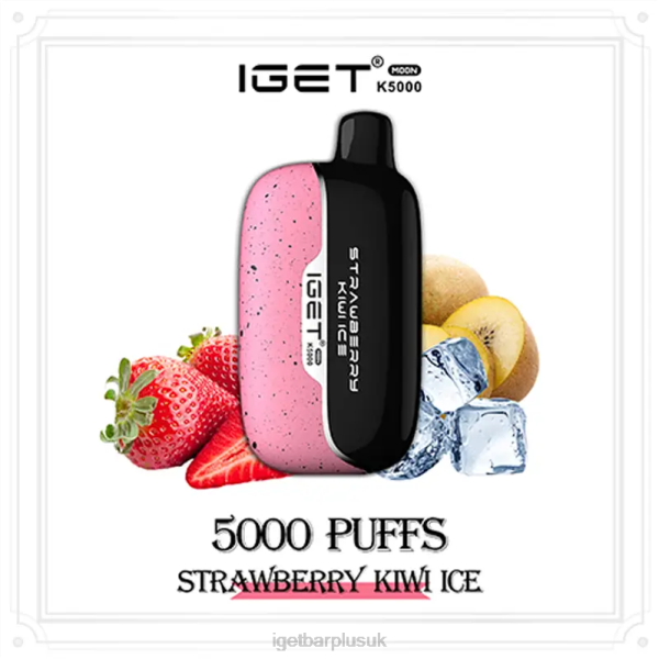 Online IGET Vapes | IGET Moon 5000 Puffs Strawberry Kiwi Ice