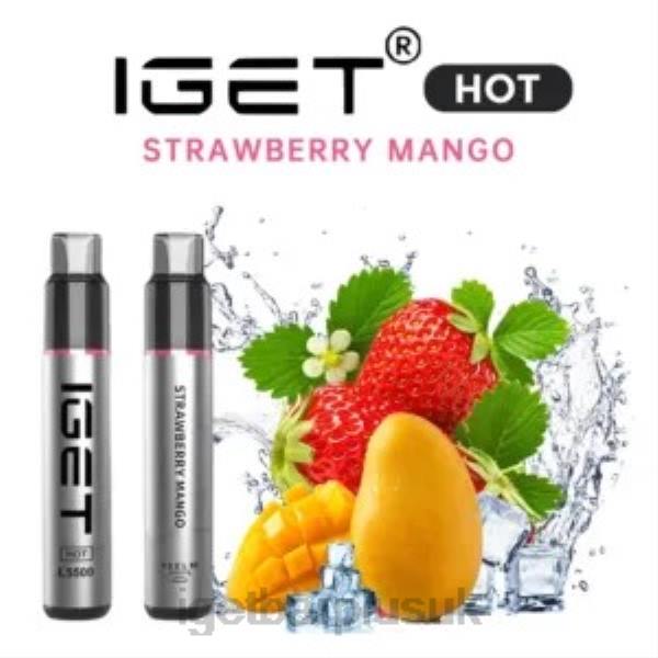 IGET Bar UK | IGET HOT - 5500 PUFFS Strawberry Mango