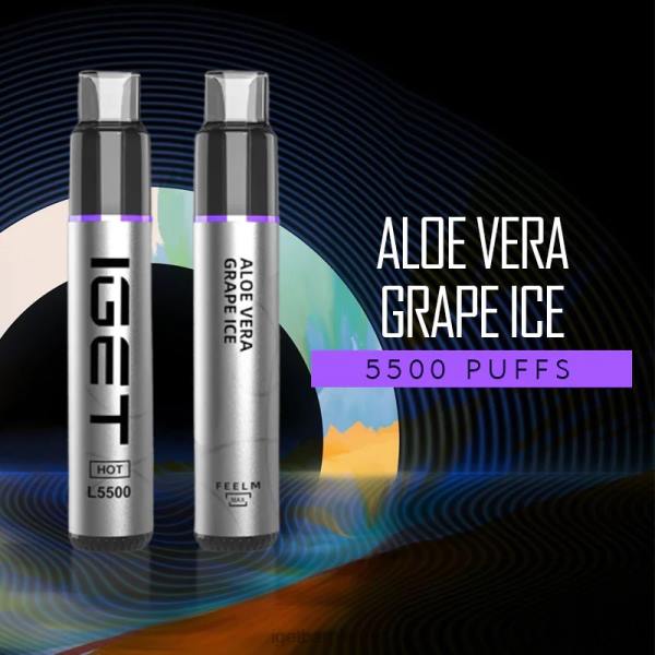 IGET Sale | IGET HOT - 5500 PUFFS Aloe Vera Grape Ice