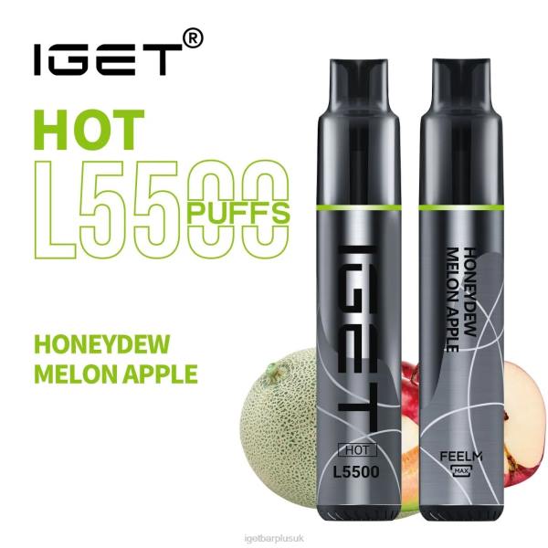 IGET Vape Discount | IGET HOT - 5500 PUFFS Honeydew Melon Apple