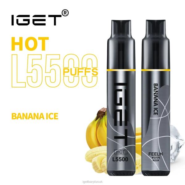 IGET Vape London | IGET HOT - 5500 PUFFS Banana Ice