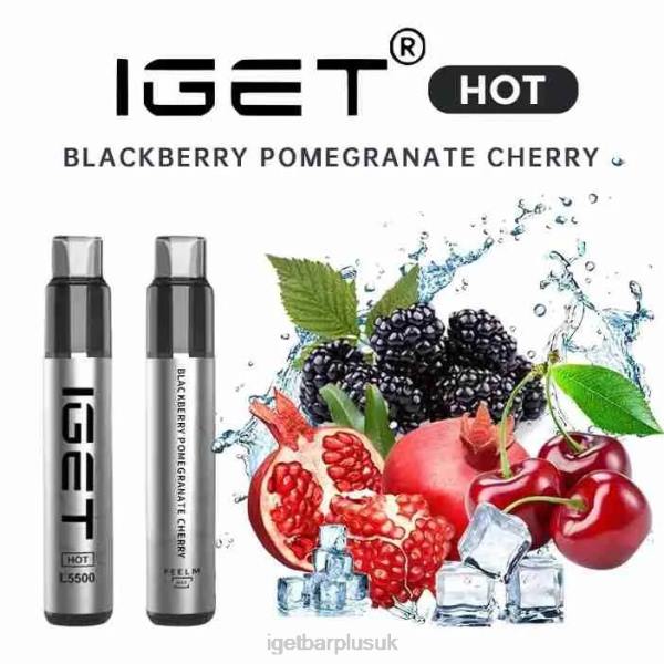IGET Vapes UK Wholesale | IGET HOT - 5500 PUFFS Blackberry Pomegranate Cherry IGET Vapes UK Wholesale | IGET HOT - 5500 PUFFS Blackberry Pomegranate Cherry