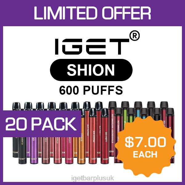 IGET Bar UK | IGET SHION - 600 PUFFS - 20 PACK