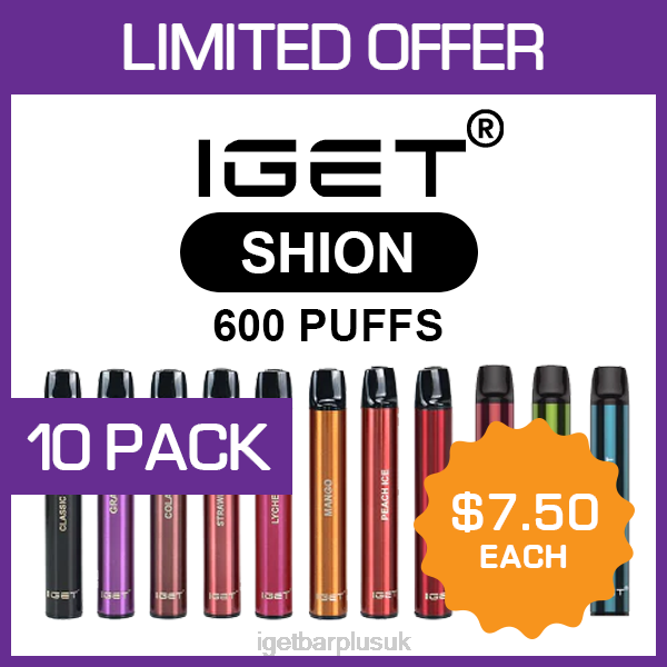 IGET Vape London | IGET SHION - 600 PUFFS - 10 PACK