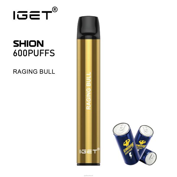 IGET Vapes UK Wholesale | 3 x IGET Shion Raging Bull