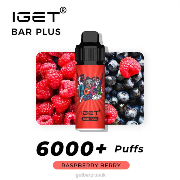 IGET Bar Vape UK | IGET BAR PLUS - 6000 PUFFS Raspberry Berry IGET Bar Vape UK | IGET BAR PLUS - 6000 PUFFS Raspberry Berry