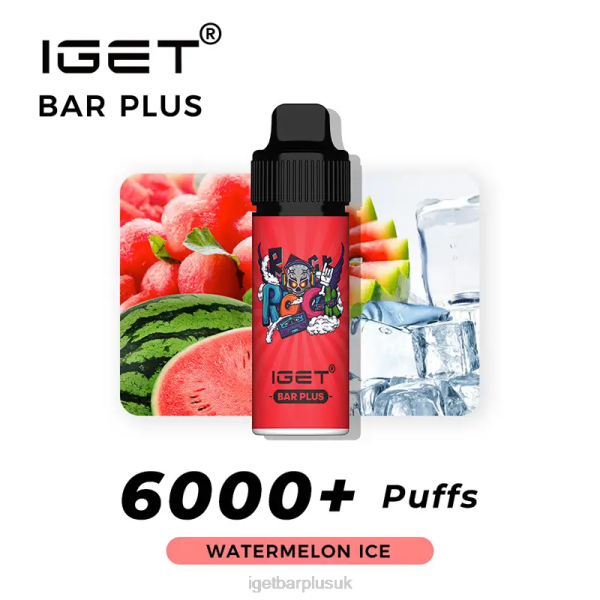 IGET Bar London | IGET Bar Plus 6000 Puffs Watermelon Ice