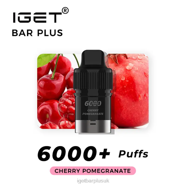 IGET Bar London | IGET Bar Plus Pod 6000 Puffs Cherry Pomegranate IGET Bar London | IGET Bar Plus Pod 6000 Puffs Cherry Pomegranate