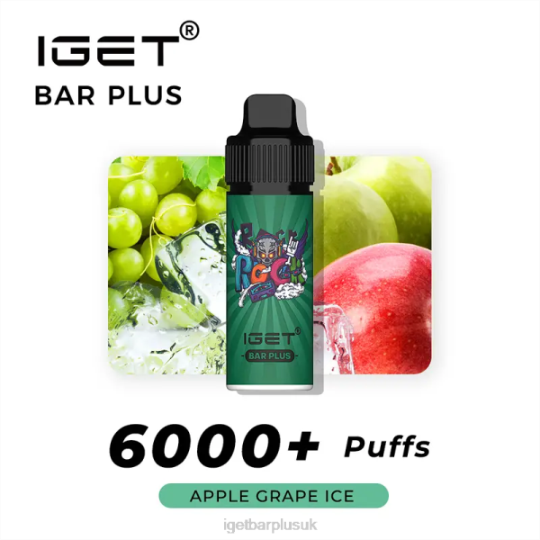 IGET Bar Vape UK | IGET Bar Plus 6000 Puffs Apple Grape Ice IGET Bar Vape UK | IGET Bar Plus 6000 Puffs Apple Grape Ice