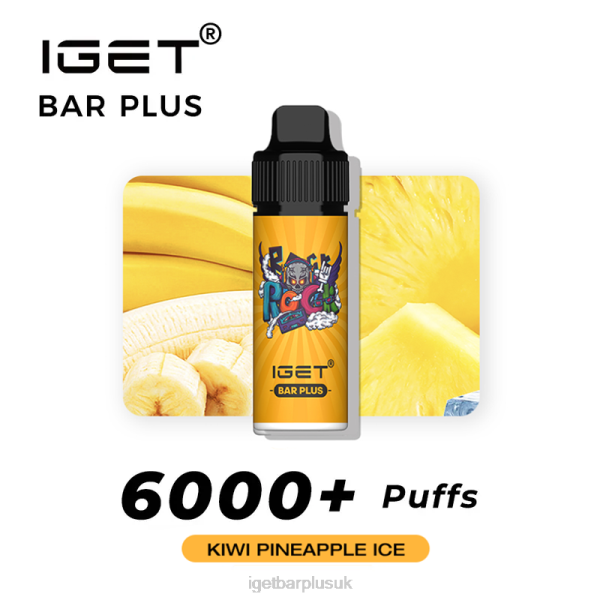 IGET Disposable Vape UK | IGET Bar Plus 6000 Puffs Kiwi Pineapple Ice IGET Disposable Vape UK | IGET Bar Plus 6000 Puffs Kiwi Pineapple Ice