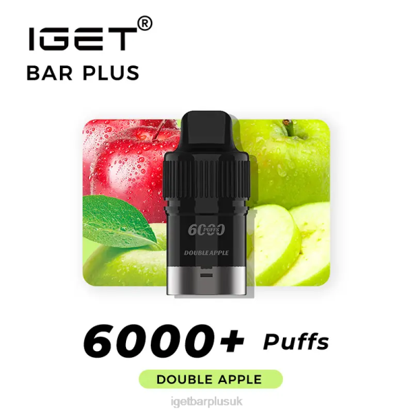 IGET Vape Discount | IGET Bar Plus Pod 6000 Puffs Double Apple IGET Vape Discount | IGET Bar Plus Pod 6000 Puffs Double Apple