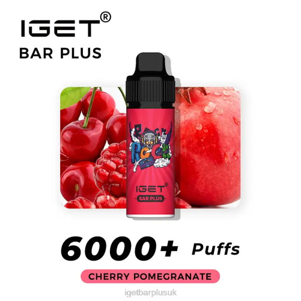 IGET Vape London | IGET Bar Plus 6000 Puffs Cherry Pomegranate