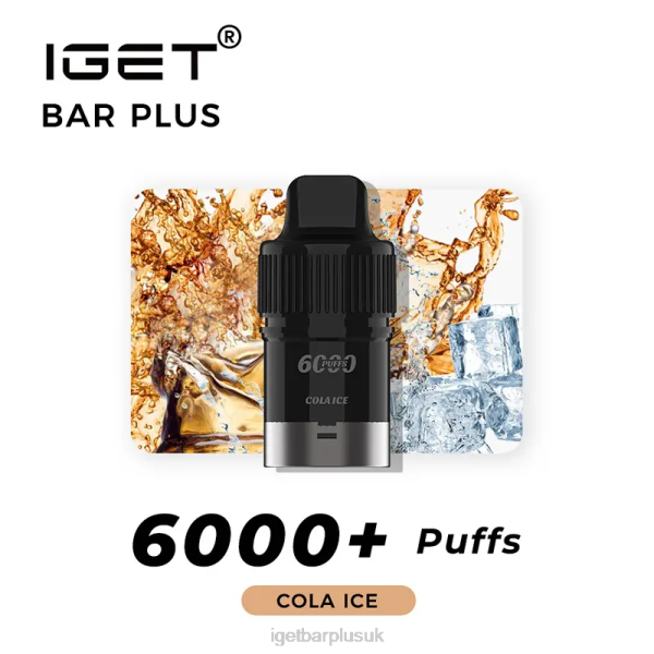 IGET Vape London | IGET Bar Plus Pod 6000 Puffs Cola Ice IGET Vape London | IGET Bar Plus Pod 6000 Puffs Cola Ice