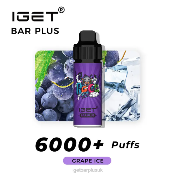 IGET Vape UK | IGET Bar Plus 6000 Puffs Grape Ice