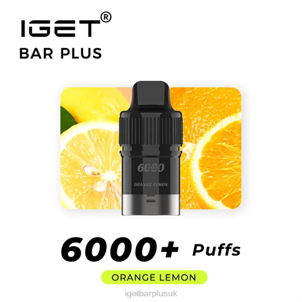 IGET Vape UK | IGET Bar Plus Pod 6000 Puffs Orange Lemon IGET Vape UK | IGET Bar Plus Pod 6000 Puffs Orange Lemon
