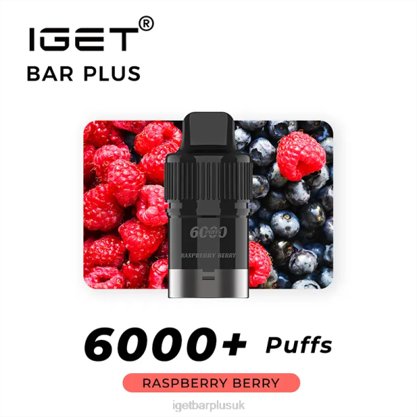 IGET Vapes UK Wholesale | IGET Bar Plus Pod 6000 Puffs Raspberry Berry IGET Vapes UK Wholesale | IGET Bar Plus Pod 6000 Puffs Raspberry Berry