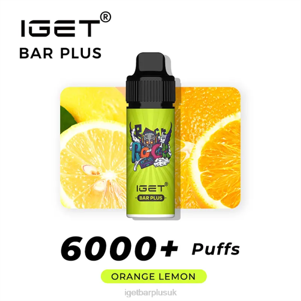 Online IGET Vapes | IGET Bar Plus 6000 Puffs Orange Lemon