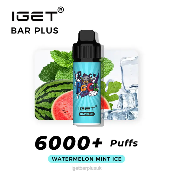Online IGET Vapes | IGET Bar Plus 6000 Puffs Watermelon Mint Ice Online IGET Vapes | IGET Bar Plus 6000 Puffs Watermelon Mint Ice