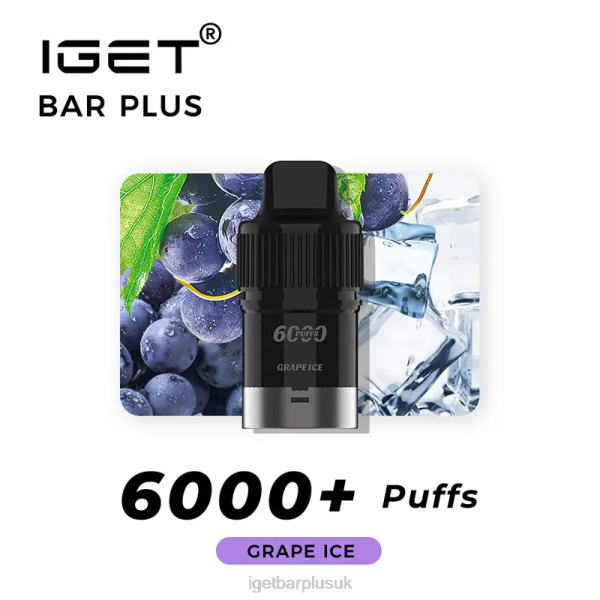 Online IGET Vapes | IGET Bar Plus Pod 6000 Puffs Grape Ice Online IGET Vapes | IGET Bar Plus Pod 6000 Puffs Grape Ice